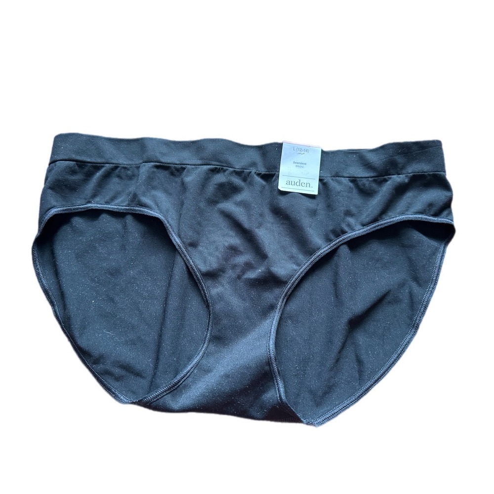 Auden Black Seamless Bikini Panties Underwear Size L 12-14‎